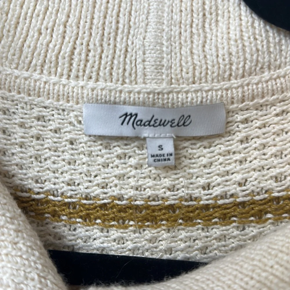 Madewell cream striped sweater size small.NWT - Picture 6 of 12